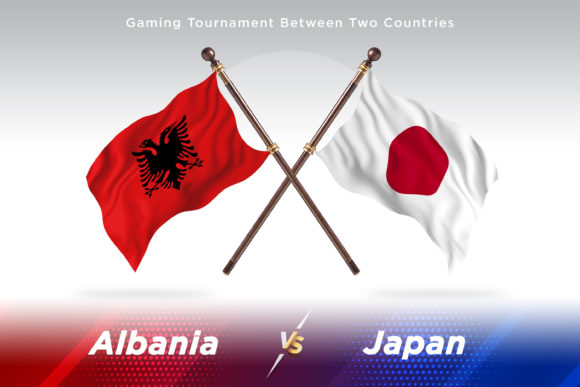 Albania Versus Japan Two Flags: A Visual Design Concept for Global Comparisons