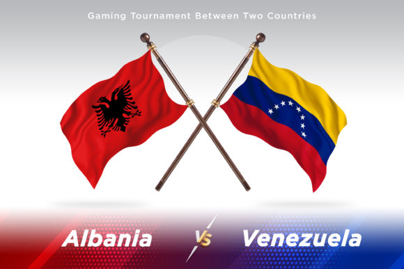 Albania Versus Venezuela Two Flag Design