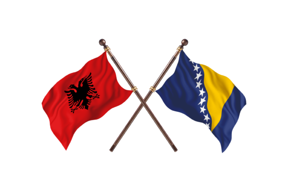 Albania Vs Bosnia and Herzegovina Flags: A Creative Design Resource for Global Comparisons