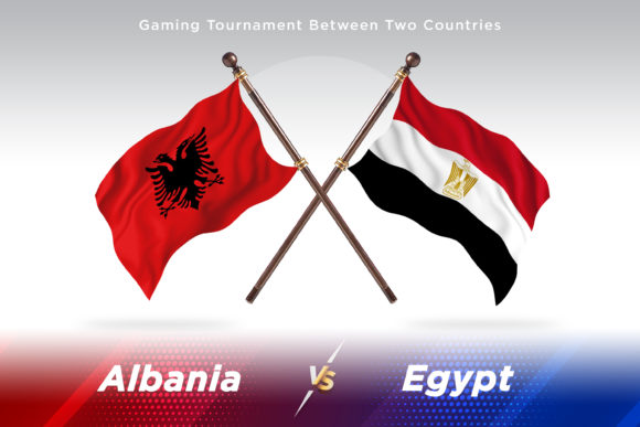 Albania vs Egypt Two Flags: A Design Asset for Global Visual Concepts
