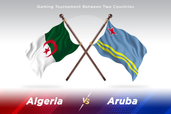 Algeria Versus Aruba Two Flags Design
