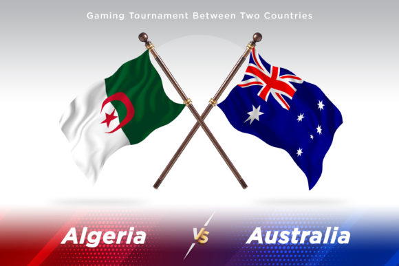 Algeria Versus Australia Two Flags