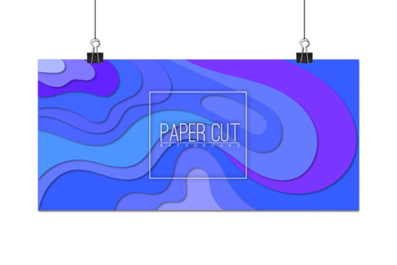 Blue Paper Cut Background: A Modern Design Element for Creative Projects