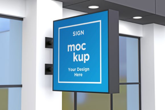 Enhancing Visual Presentations with Rectangle Wall Mount Sign Façade Mockups