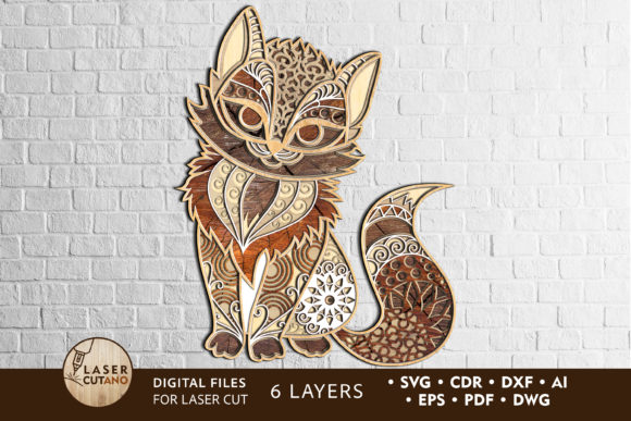 Multilayer Laser Cut File KITTY: A Versatile Design for Creative Projects