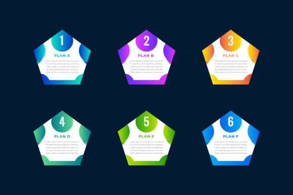 Pentagon Gradient Infographic Six Step: A Visual Guide to Clarity and Impact